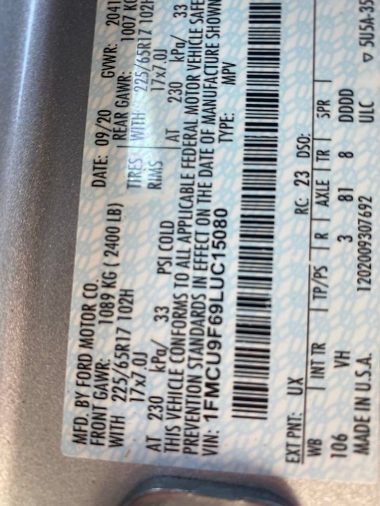 Certified 2020 Ford Escape S AWD/4WD image 32