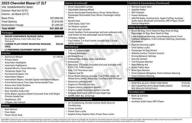 Used 2023 Chevrolet Blazer LT w/ Driver Confidence Package image 4