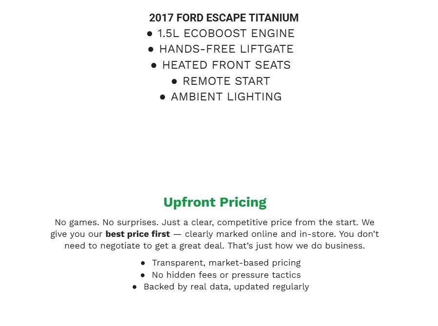 Certified 2017 Ford Escape Titanium AWD/4WD image 2