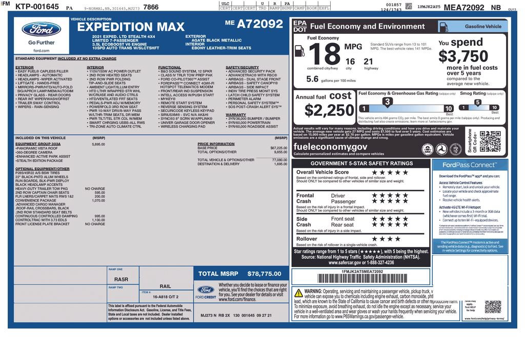 Certified 2021 Ford Expedition Max Limited AWD/4WD image 30