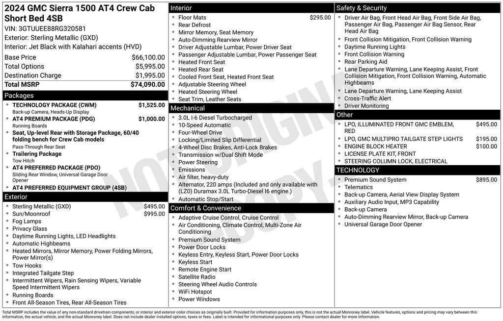 Used 2024 GMC Sierra 1500 AT4 w/ Technology Package image 25