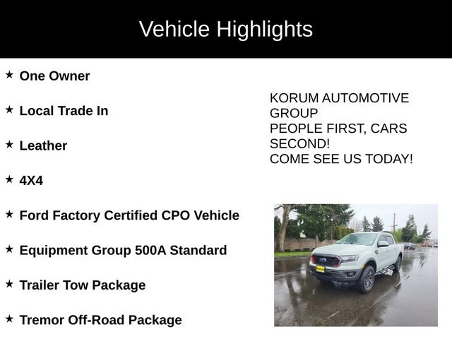 Certified 2023 Ford Ranger Lariat w/ Tremor Off-Road Package image 4