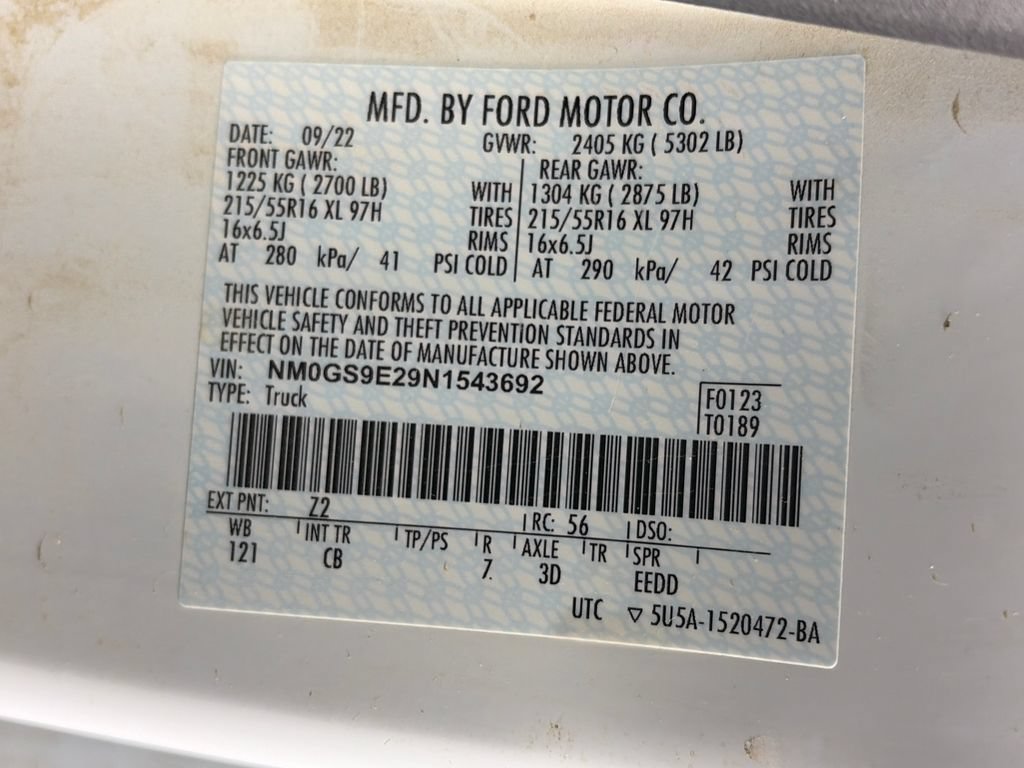 Certified 2022 Ford Transit Connect XL FWD image 9