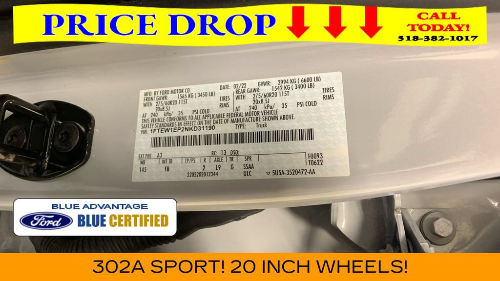 Certified 2022 Ford F150 XLT w/ Equipment Group 302A High AWD/4WD image 48