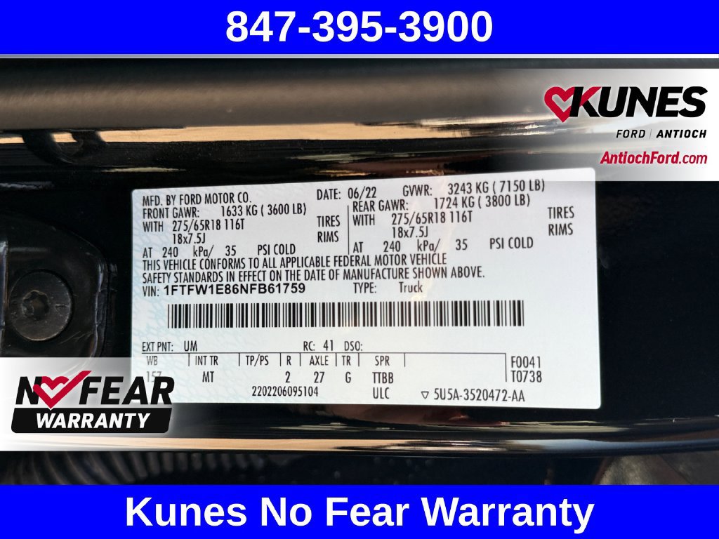 Certified 2022 Ford F150 XLT w/ Equipment Group 302A High AWD/4WD image 45