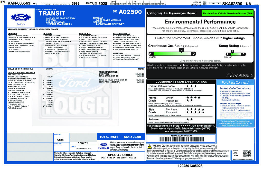 Certified 2025 Ford Transit 350 XLT RWD image 12