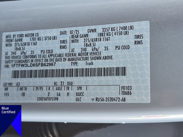 Certified 2025 Ford F150 XLT w/ Equipment Group 302A MID AWD/4WD image 38
