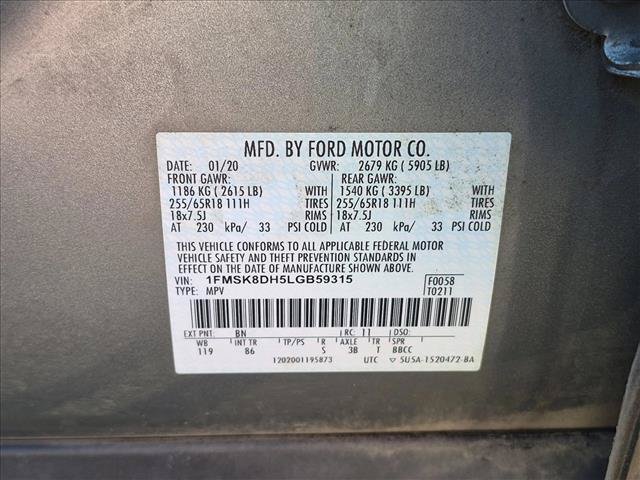Certified 2020 Ford Explorer XLT AWD/4WD image 14
