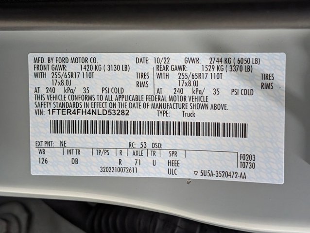 Certified 2022 Ford Ranger Lariat w/ Equipment Group 501A High AWD/4WD image 27