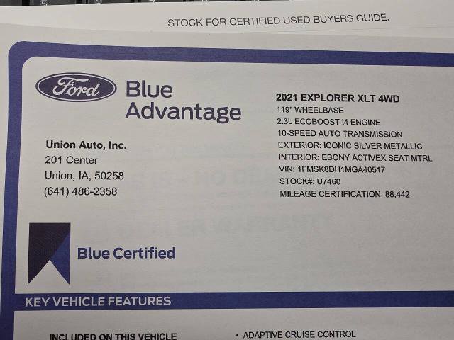 Certified 2021 Ford Explorer XLT w/ Equipment Group 202A AWD/4WD image 24