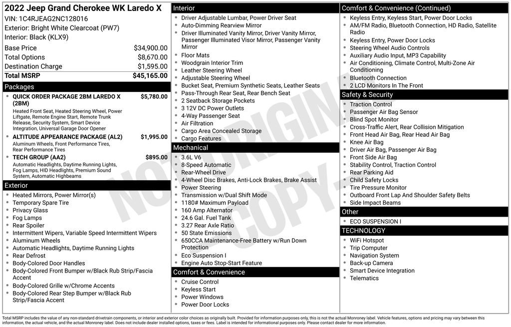 Used 2022 Jeep Grand Cherokee Laredo X RWD image 44
