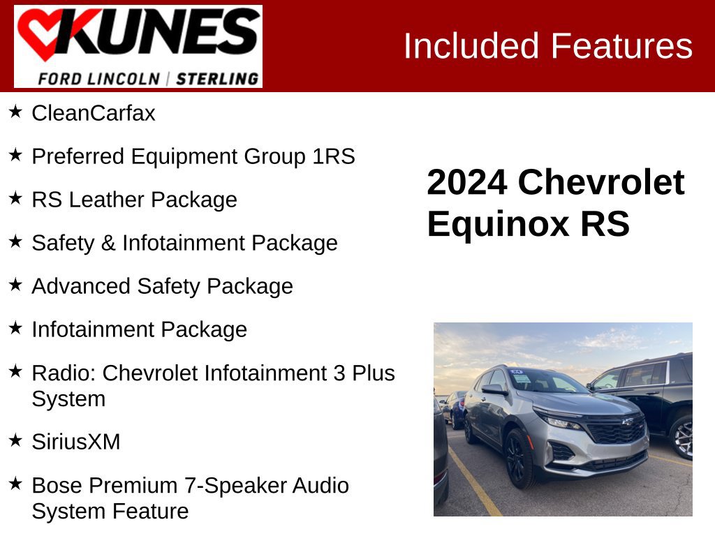 Used 2024 Chevrolet Equinox RS w/ RS Leather Package AWD/4WD image 3