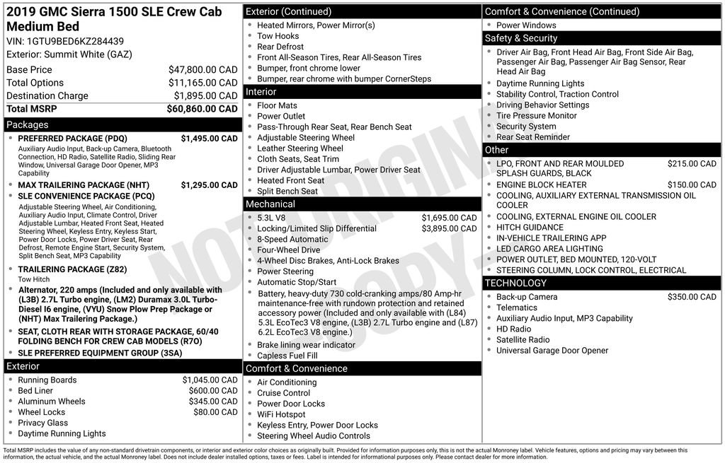 Used 2019 GMC Sierra 1500 SLE w/ Preferred Package AWD/4WD image 7