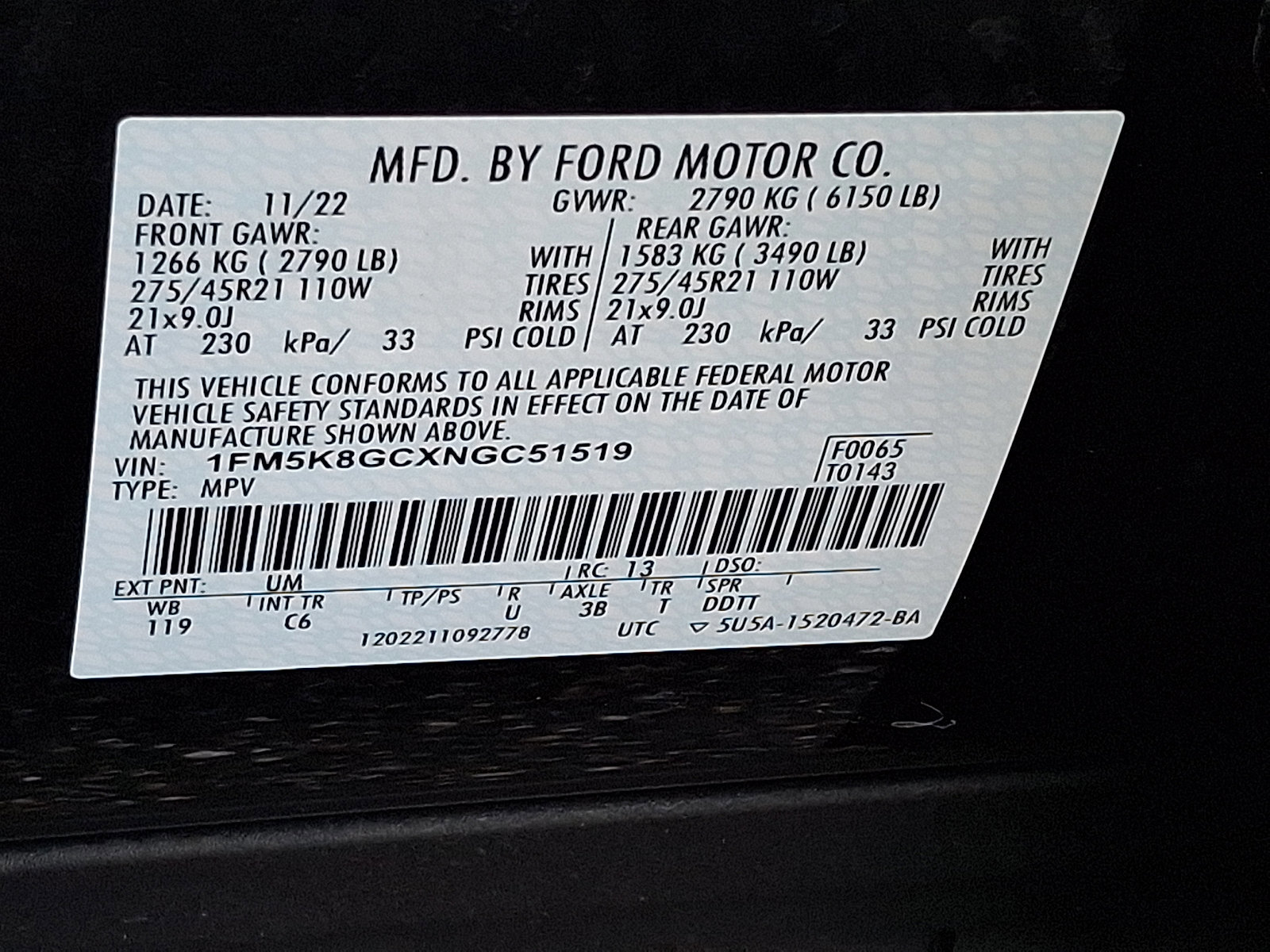 Certified 2022 Ford Explorer ST w/ Equipment Group 401A AWD/4WD image 28