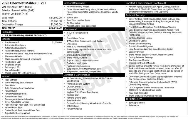 Used 2023 Chevrolet Malibu LT image 17