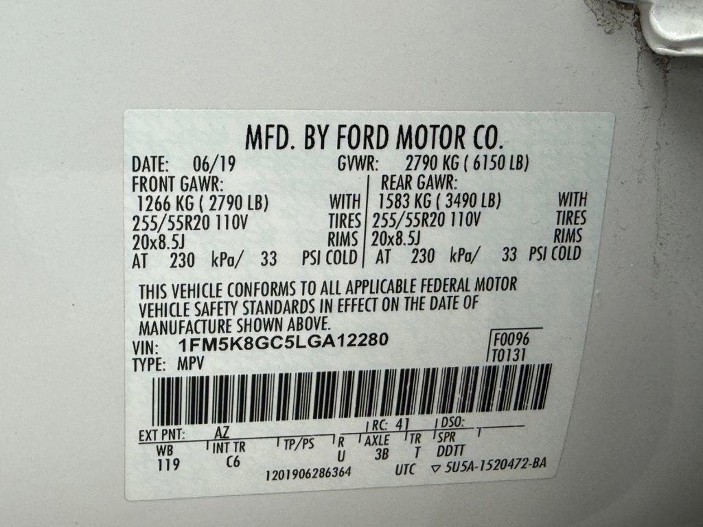 Certified 2020 Ford Explorer ST w/ Premium Technology Package image 30