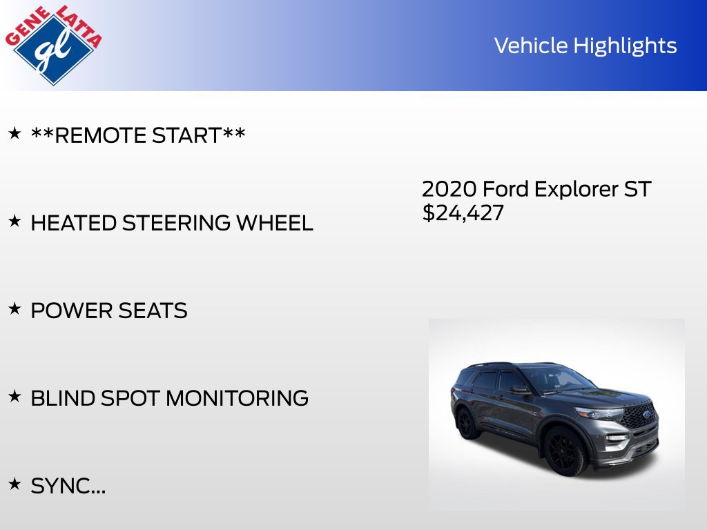 Certified 2020 Ford Explorer ST w/ Premium Technology Package AWD/4WD image 5