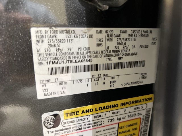 Certified 2020 Ford Expedition XLT w/ Equipment Group 202A AWD/4WD image 32