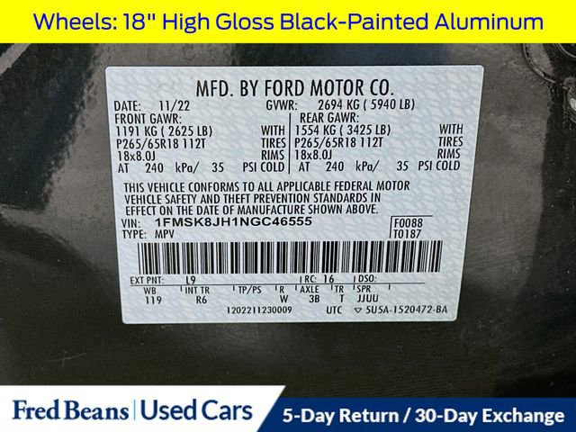 Certified 2022 Ford Explorer Timberline image 39