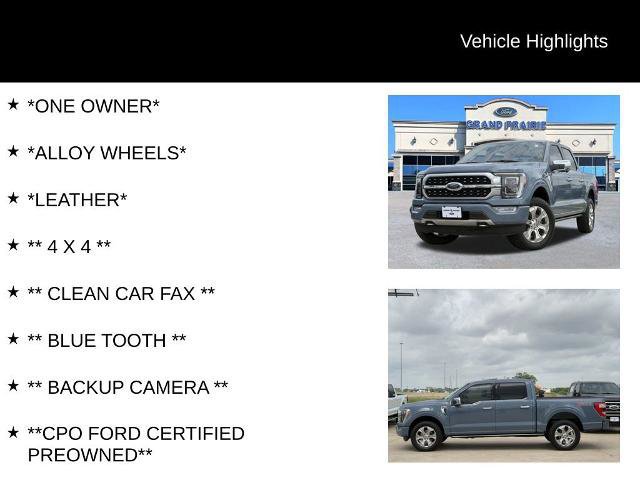Certified 2023 Ford F150 Platinum w/ Equipment Group 701A High AWD/4WD image 8