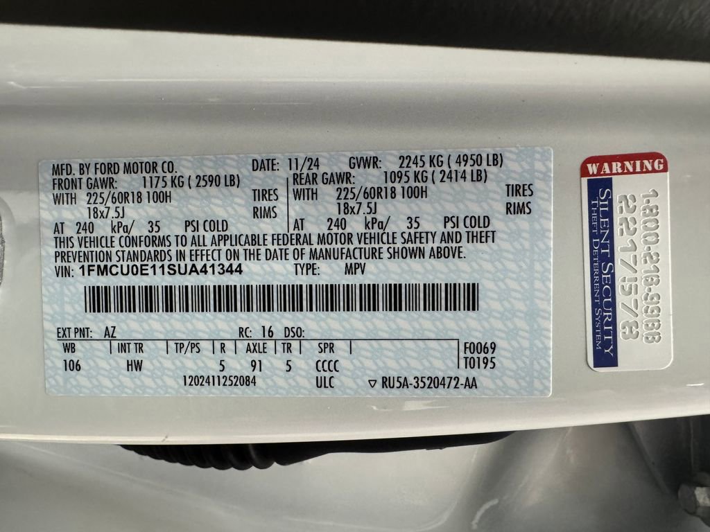 Certified 2025 Ford Escape SE FWD image 34