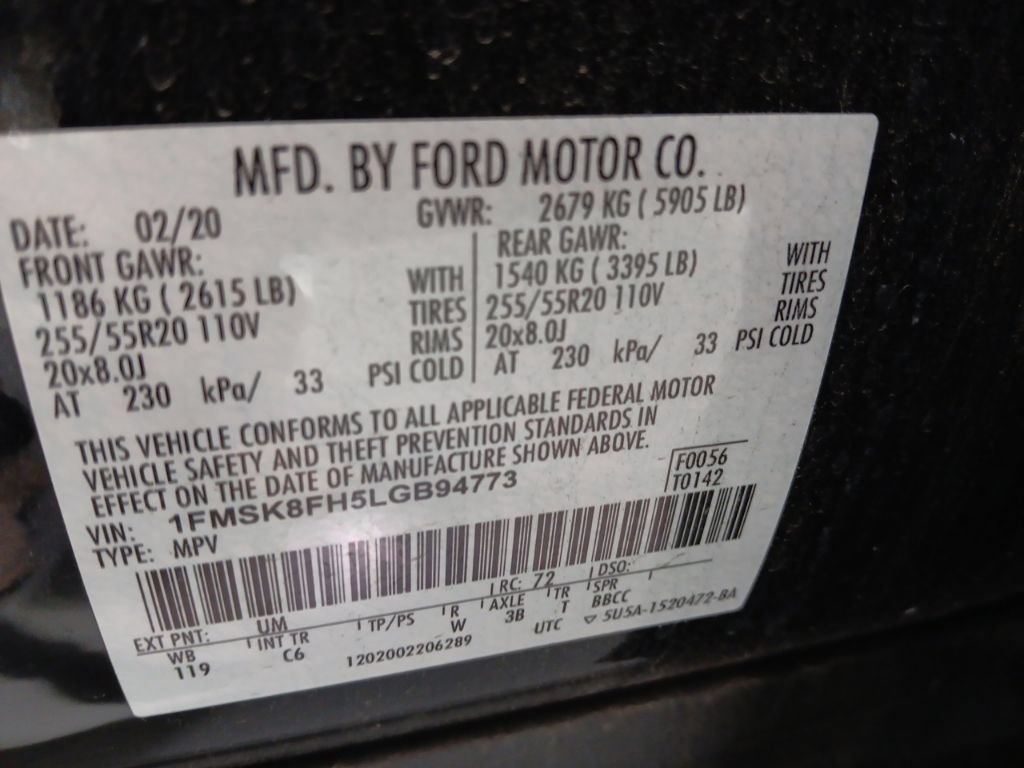 Certified 2020 Ford Explorer Limited AWD/4WD image 10