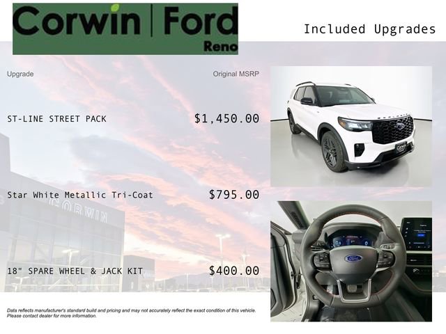 Certified 2026 Ford Explorer ST-Line w/ ST-Line Street Pack image 3