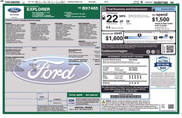 Certified 2022 Ford Explorer XLT w/ Equipment Group 202A AWD/4WD image 23