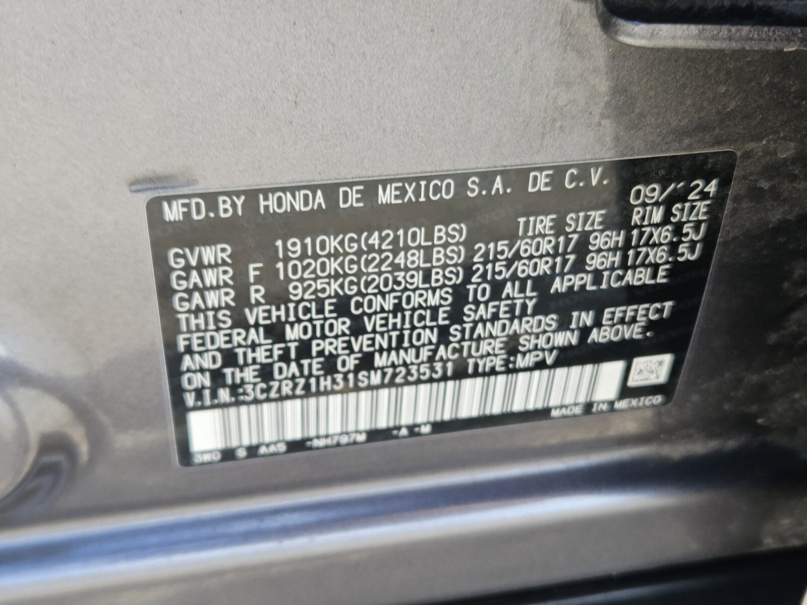Used 2025 Honda HR-V LX image 34