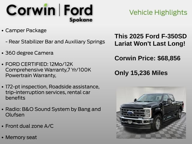 Certified 2025 Ford F350 Lariat w/ Camper Package AWD/4WD image 7