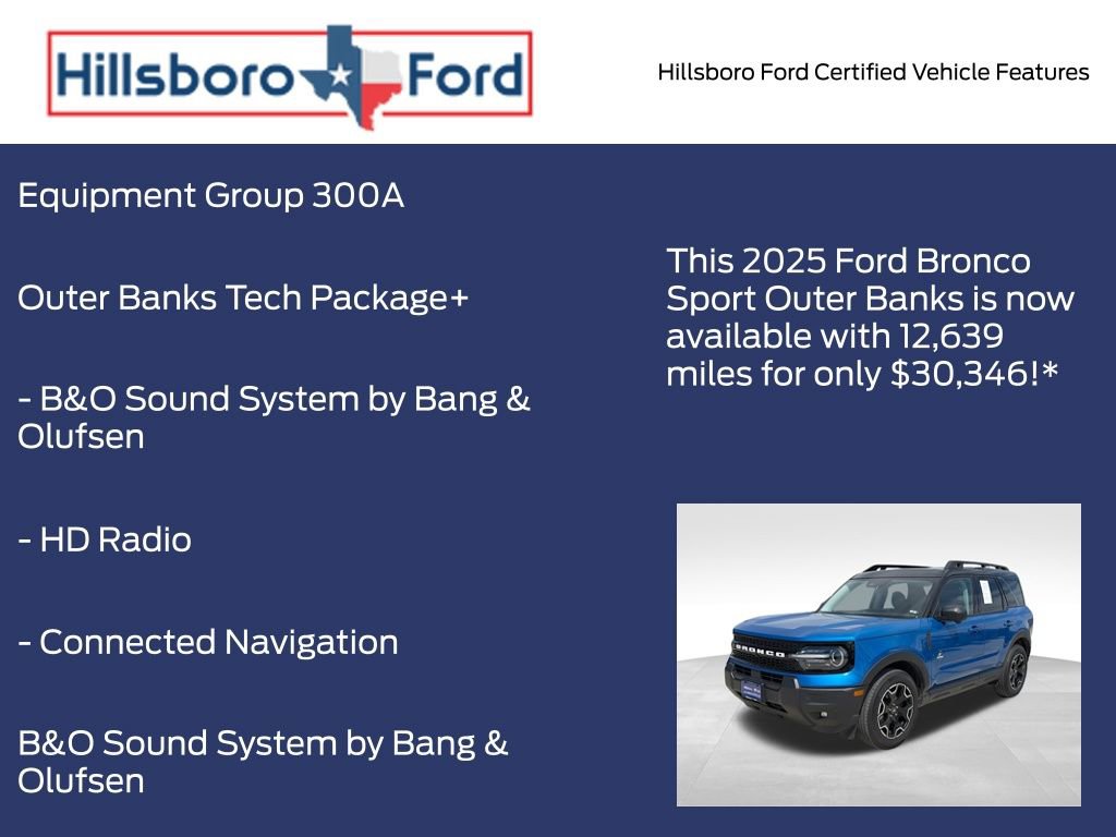 Certified 2025 Ford Bronco Sport Outer Banks w/ Outer Banks Tech Package+ AWD/4WD image 5