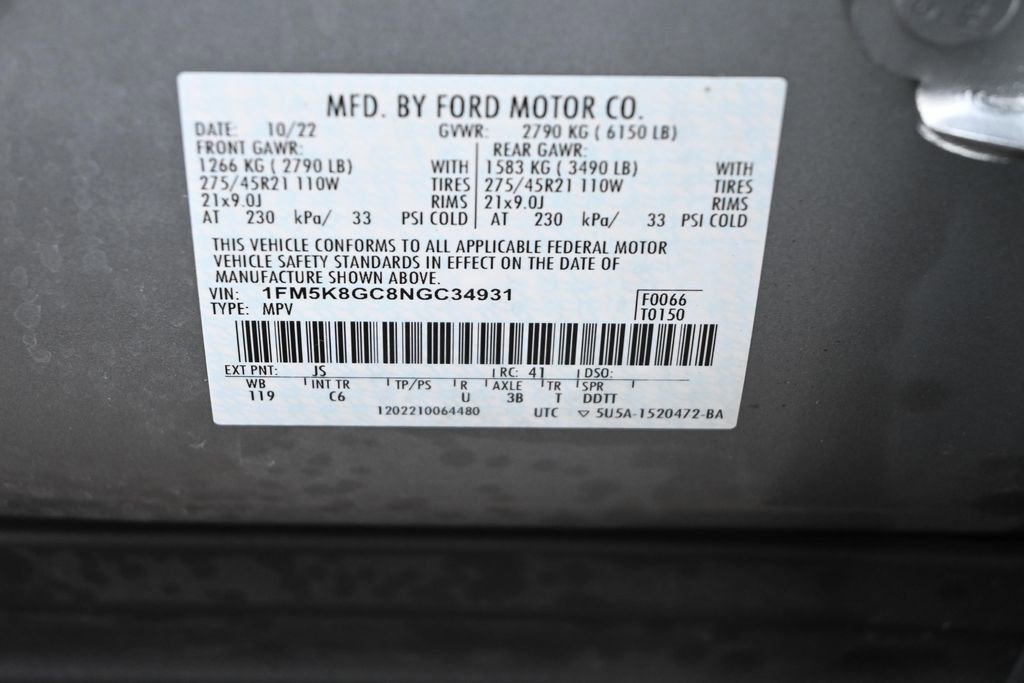 Certified 2022 Ford Explorer ST w/ Equipment Group 401A image 49