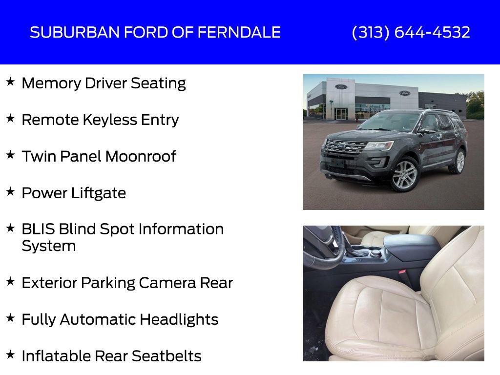Certified 2017 Ford Explorer Limited w/ Equipment Group 301A image 17