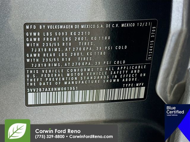 Used 2022 Volkswagen Tiguan SE image 34