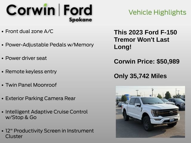 Certified 2023 Ford F150 Tremor w/ Equipment Group 402A High AWD/4WD image 14