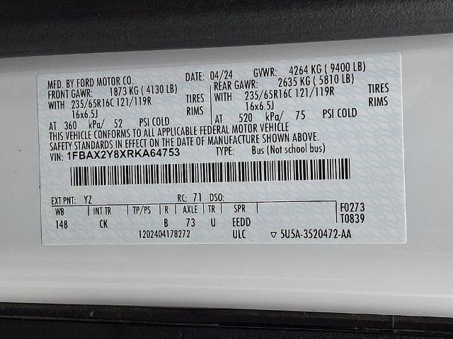 Certified 2024 Ford Transit 350 XLT RWD image 28