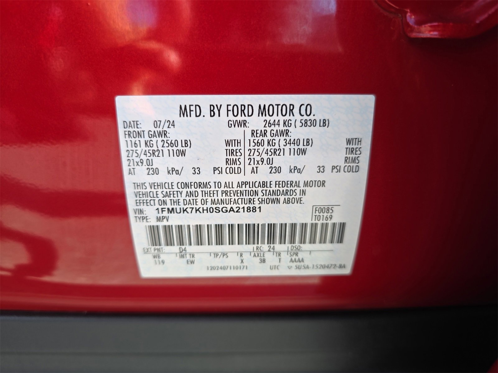 Certified 2025 Ford Explorer ST-Line w/ Premium Package image 31