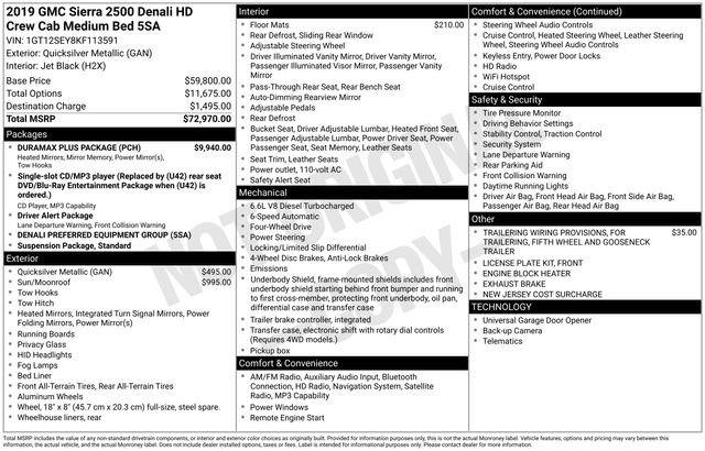 Used 2019 GMC Sierra 2500 Denali w/ Duramax Plus Package image 3