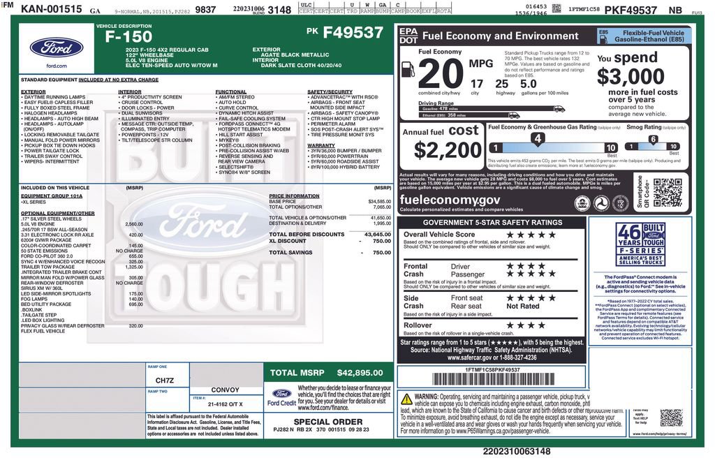 Certified 2023 Ford F150 XL w/ Trailer Tow Package RWD image 25