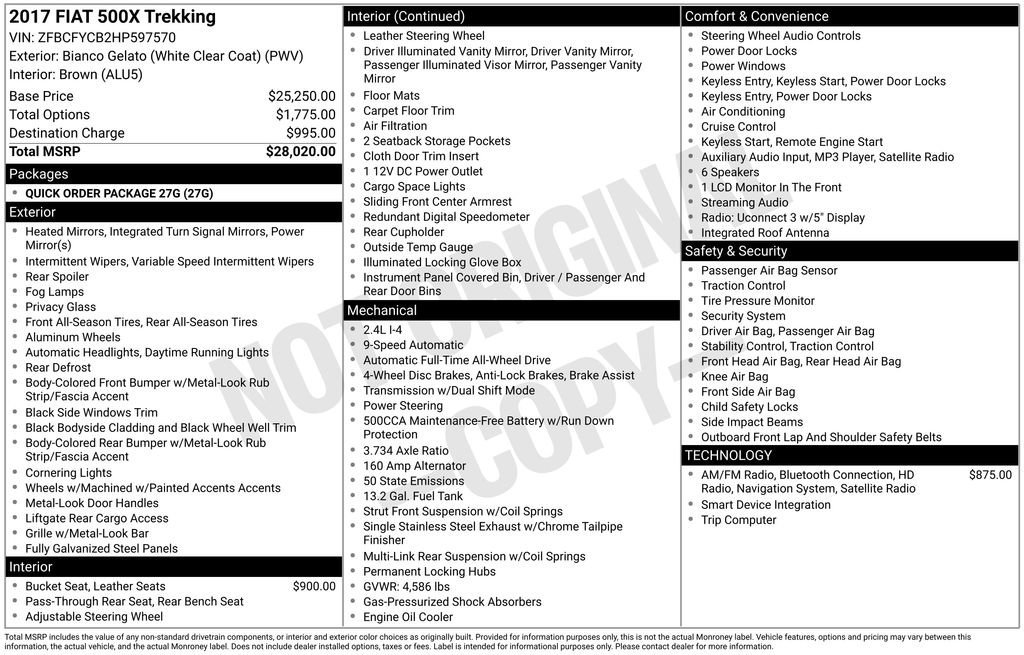 Used 2017 FIAT 500X Trekking image 9