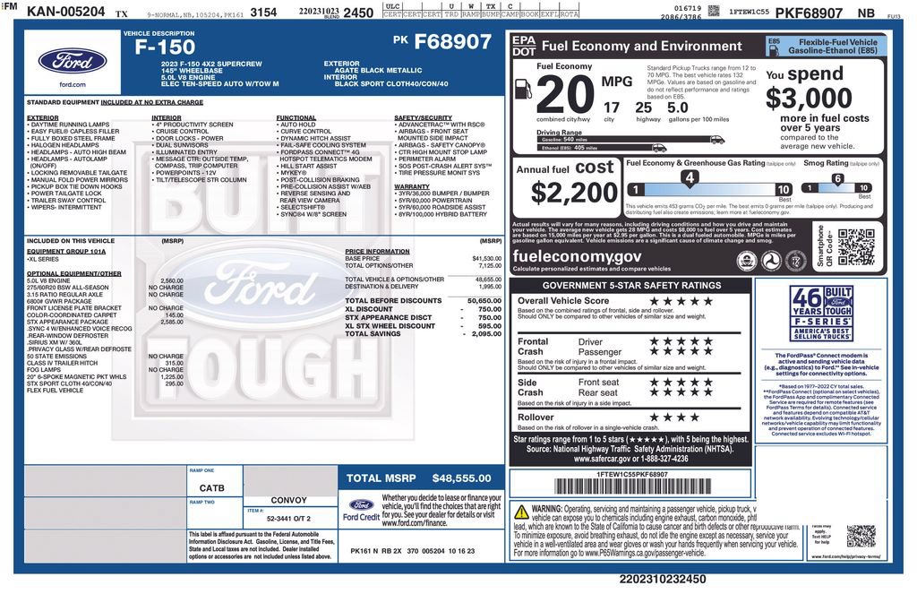 Certified 2023 Ford F150 XL w/ STX Appearance Package RWD image 6