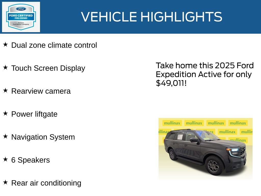 Certified 2025 Ford Expedition Active RWD image 22