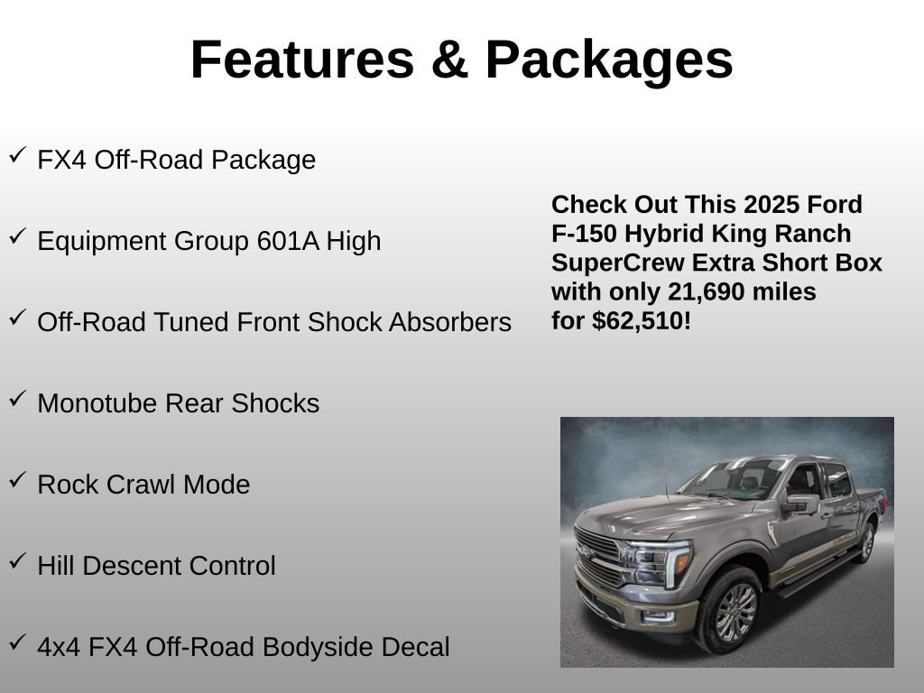 Certified 2025 Ford F150 King Ranch w/ FX4 Off-Road Package AWD/4WD image 4