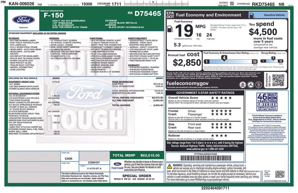 Certified 2024 Ford F150 XLT w/ Equipment Group 302A MID image 40