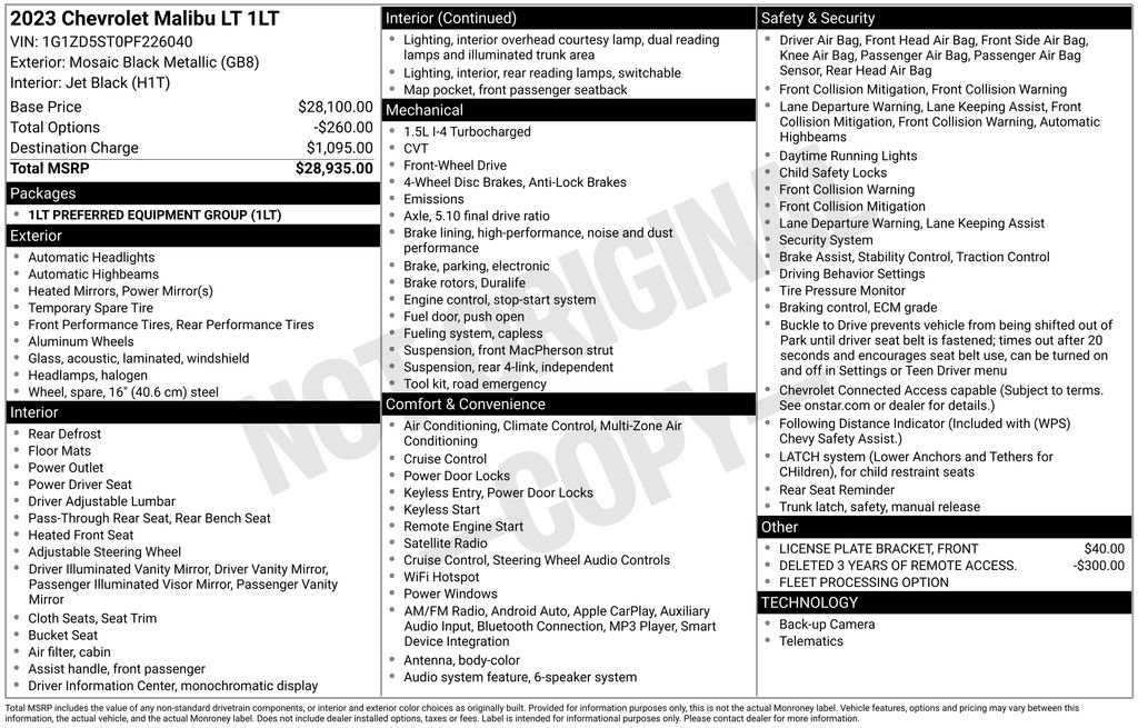 Used 2023 Chevrolet Malibu LT image 5