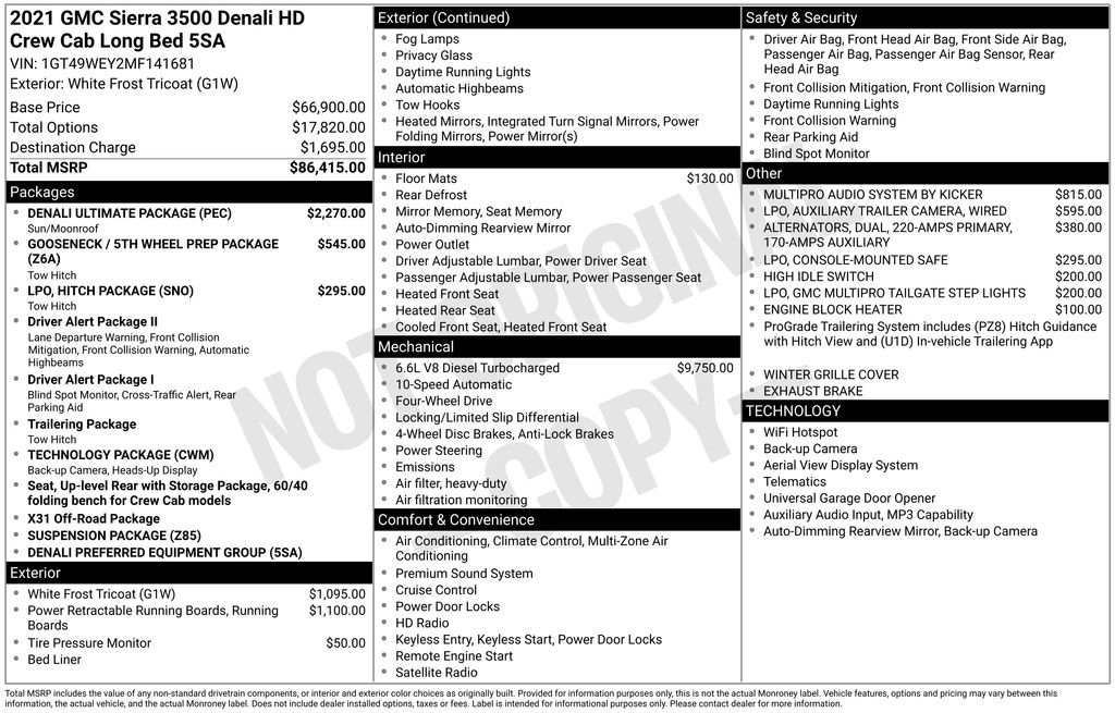 Used 2021 GMC Sierra 3500 Denali w/ Denali Ultimate Package AWD/4WD image 26