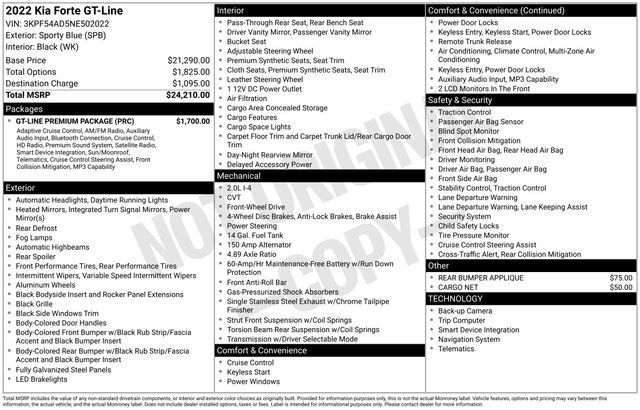 Used 2022 Kia Forte GT-Line w/ GT-Line Premium Package FWD image 35