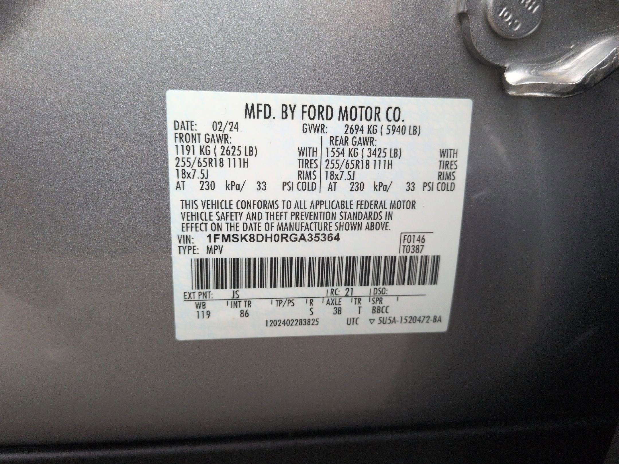 Certified 2024 Ford Explorer XLT AWD/4WD image 38