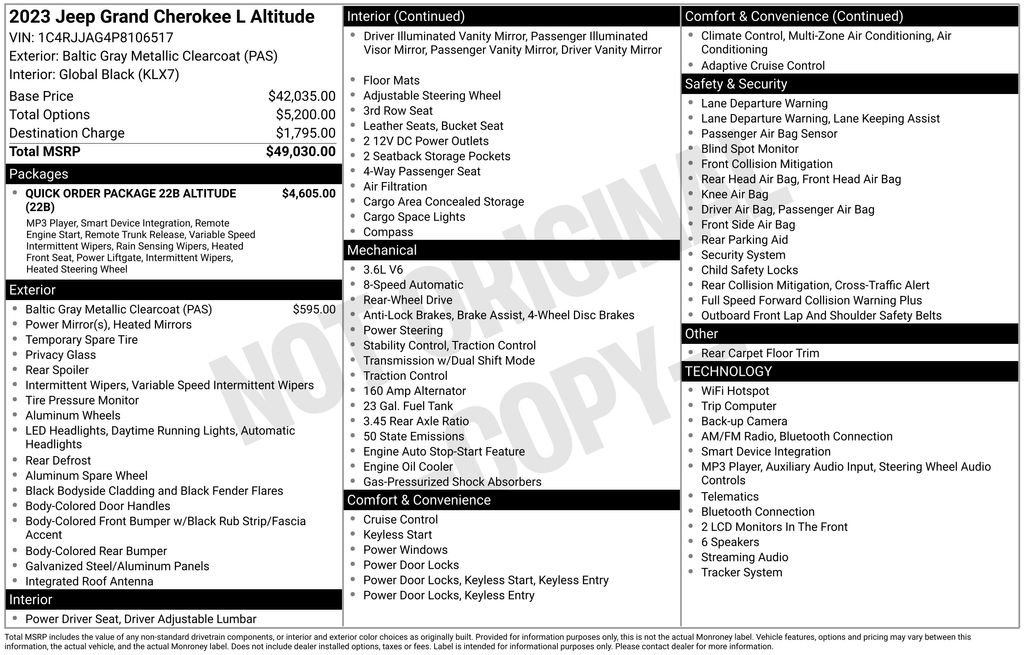 Used 2023 Jeep Grand Cherokee L Laredo RWD image 7