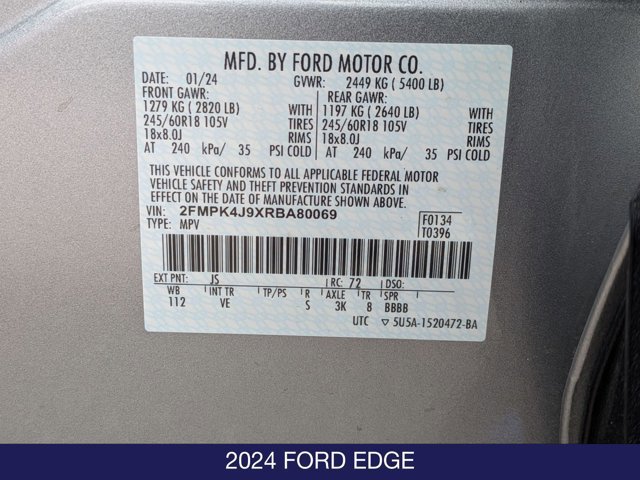 Certified 2024 Ford Edge SEL AWD/4WD image 29